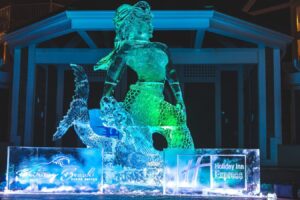 ice mermaid scultpture