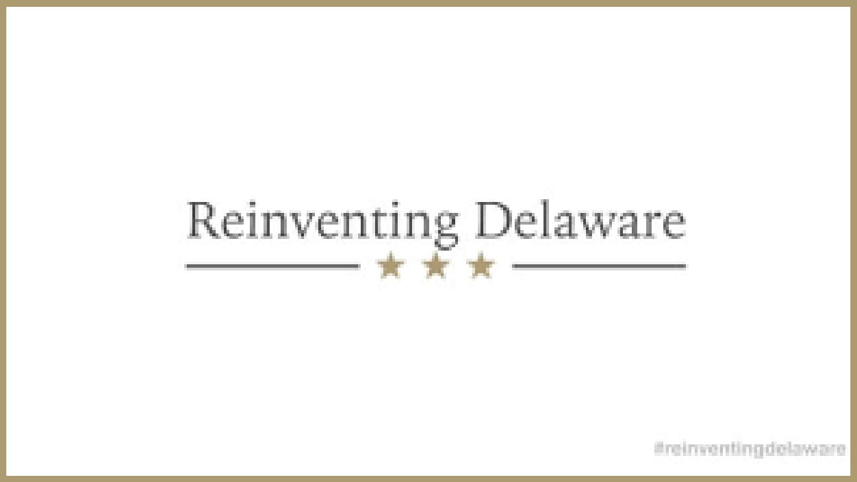 the logo for reinvening delaware