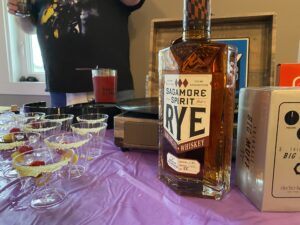 a bottle of rye sitting on top of a table