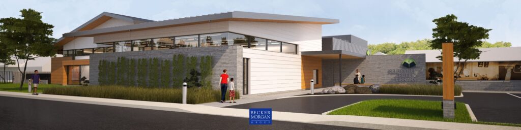 an artist's rendering of a modern house with a large front yard