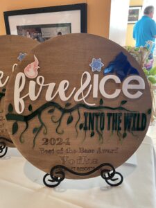a wooden sign that says we are fierce into the wild