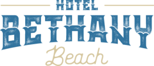 the logo for the hotel behany beach