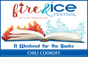 a book with a fire and ice festival logo